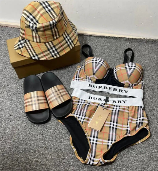 Swimwear, Slides, & Hat (3pc)