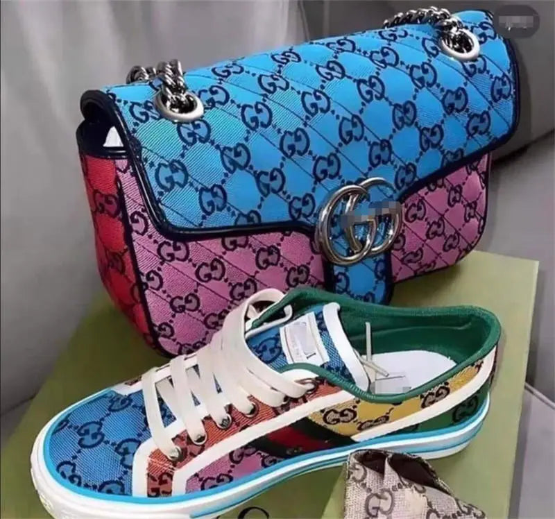 Colored Bag & Shoe Set